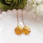 ❅[トパーズ] Swarovski Sway Crystal❅ [ピアス/イヤリング] -062-