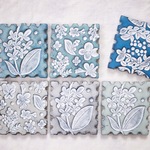 : : : 陶土の草花ブローチ : : : 664