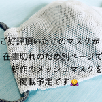 【再再販】熱中症対策として夏、大活躍のマスク❤︎呼吸がラクなメッシュマスク❤︎耳ひも痛くないマスク❤︎子供用マスク❤︎男女兼用マスク❤︎スポーツにも大活躍マスク【受注販売】