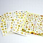 【材料】13枚セット ひまわりウォーターネイルシール　ステッカー【素材】