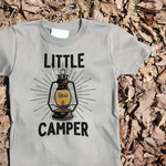 [名入れOK]LITTLE CAMPER Tシャツ ランタン アウトドア お名前 _H020
