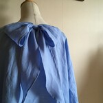 ベルギーLibeco社リネンSBで作った後リボンゆったりプルオーバー