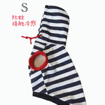《SALE》【S】防蚊×接触冷感☆ネイビーボーダーパーカー