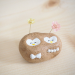 小さな一輪挿し＊ウエディングふくろう(にっこり)