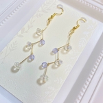 purple×white✩小枝ピアス