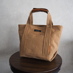 【お取り置き】お散歩tote：バイオウォッシュ帆布M：キャメル