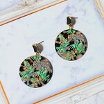 ジャングル×ヒョウ柄ピアス