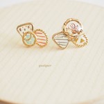 ○△□ピアス　【ハンドペイント】