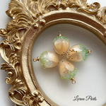 4pcs イエロー＊花のつぼみチャーム