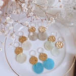 【大人可愛い♡】トリプルラウンドシェルピアス