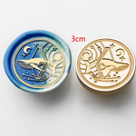 シーリングスタンプ ヘッドのみ 月とクジラ