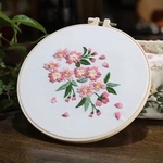 22花柄花模様　刺繍作成キット　お花シリーズ