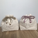 くま♡キルティング✳︎巾着/お弁当巾着/保冷お弁当袋/男の子/女の子/出産祝い/オムツポーチ
