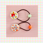 ［送料無料］レトロアニマル ヘアゴム くるみボタン レトロポップ yumekawaii kawaii 原宿 retropop 昭和レトロ retro レトロファンシー ハニーチューン はいから横丁