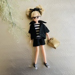 リカちゃん セットアップコーデ　ブラック　5点セット 