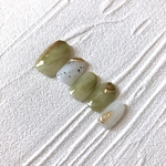 green もやもやニュアンスネイル