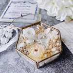  white rose  リングピロー  ガラスケース