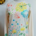 菜の花と春風の♪手描きロンTシャツ