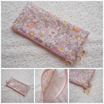 ★One side all skeleton pouch　LIBERTY  ゾゾモーイ　メタリック　ZOZO MOOi *Metallic　18.5×9cm