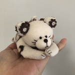 No.484 靴下ぬいぐるみ　お尻プリン寝そべりネコちゃん(ヒョウ)