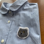 動物刺繍ブローチ★ブリティッシュショートヘア（ねこ）★