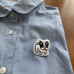 動物刺繍ブローチ★フレンチブルドッグ★