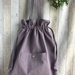 キュッと！巾着トートバッグ＊パープル