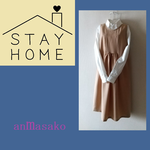 格安セール　STAY HOME　ギャザーをポイントにしたジャンパースカート