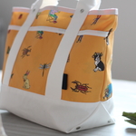 おにぎりちゃん様専用 ♪ カラーオーダー ♪  絵柄を楽しむキャンバストートバッグ 2点 //Berry & Birds（small）ニオイスミレと熊//