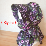 専用ページです｡◕‿◕｡~ダークグレー　パープルフラワー~