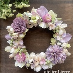 フラワーリース（pale pinkish-violet ）