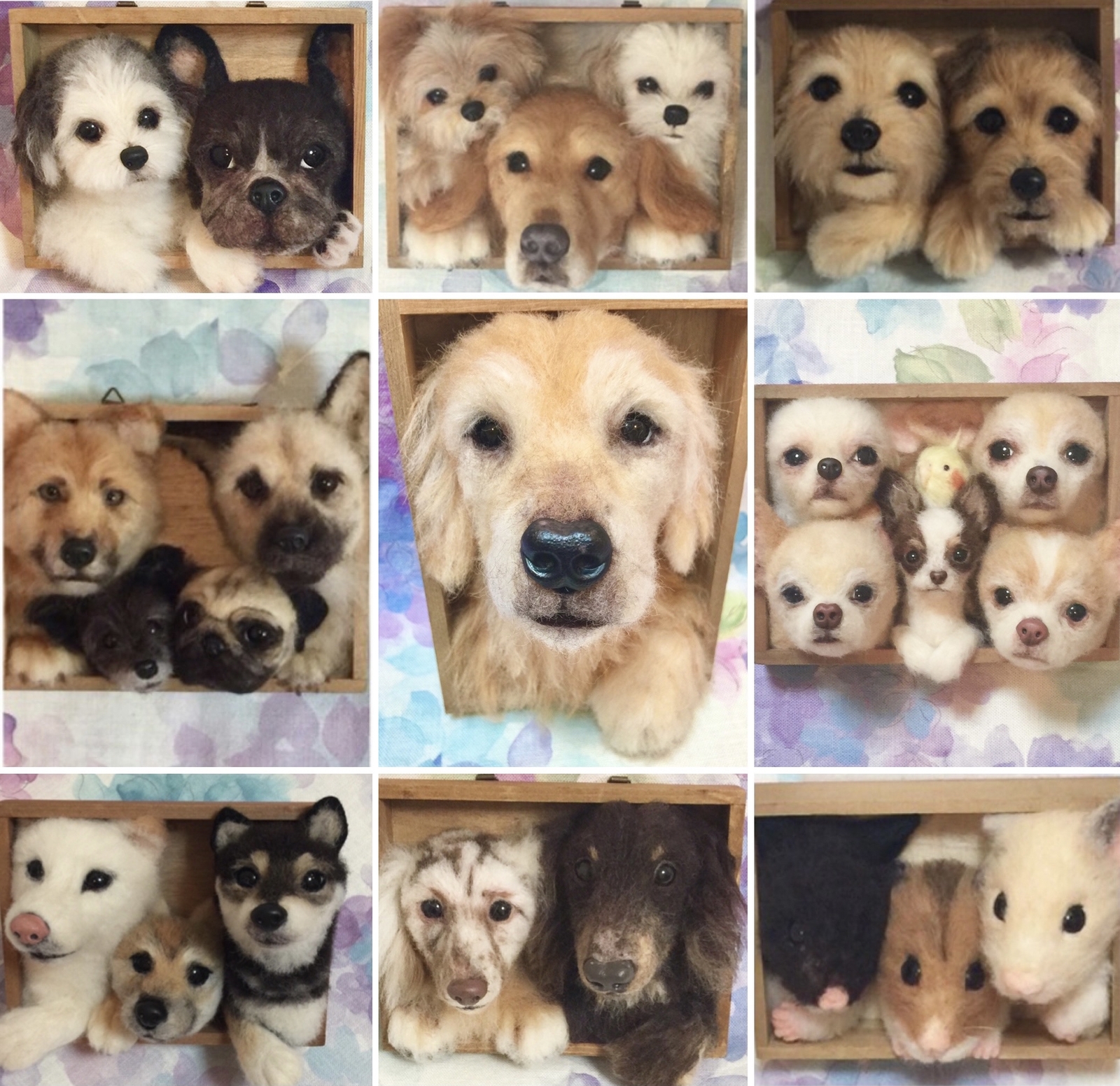 額入り ペットオーダーメイド 羊毛フェルト