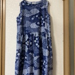 ☆新作☆　後ろ姿美人　浴衣リメイク　ノースリーブワンピース　大きいサイズ　サイズⅬ～ＬＬ ゆったりサイズ 　和柄