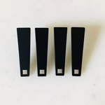 Black Trapezoid Earrings