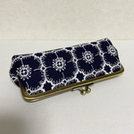 ミナペルホネン がま口＊ペンケース メガネケース anemone