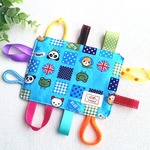 カシャカシャおもちゃ⭐️ミニ⭐️動物(ブルー)