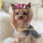 【 犬用🌸☂️バレッタ 】 おしゃれ　トップノットペット　子供　ヘアアクセサリー　リボン　バレッタ　♡AquaMana♡