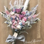 ドライフラワーのスワッグ ver.41 〜*smoky pink&blue*〜