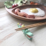 ワニさん 箸置き 口開けver/陶器製 置物 わに