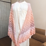 【SALE】5000円→2500円ピンクコットンの三角ストール