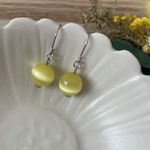 一粒石の耳飾り(イエロー)