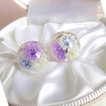 水中花のピアス　~藤紫arange version~