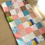 【バンビ様専用】四角つなぎのパッチワーク キッチンマット 2種類セット
