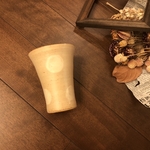 作家　山田千代子さん　陶器製コップ（水玉）