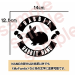 ウサギ 兎 うさぎ rabbit 給油口 リアガラス 犬 ハンドメイド ステッカー 車