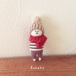 Ruhako 赤マフラーぼんぼりさんM