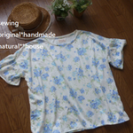 SALE*(LL)紫陽花　Wガーゼブラウス