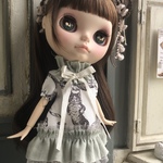 1766  クラシカルな猫ワンピース Blythe ブライス アウトフィット 洋服
