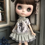 1766  クラシカルな猫ワンピース Blythe ブライス アウトフィット 洋服