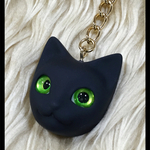 黒猫☆アップルグリーンアイ キーホルダー